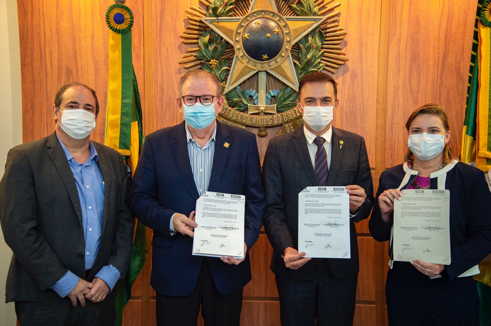 A Federação das Indústrias do Estado do Ceará (FIEC) e a Assembleia Legislativa do assinaram o Acordo do Cooperação através do SENAI/CE.