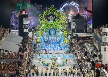 Desfile do carnaval em São Paulo no Sambódromo do Anhembi, zona norte da capital paulista. (Divulgação/Rafael Neddermeyer)