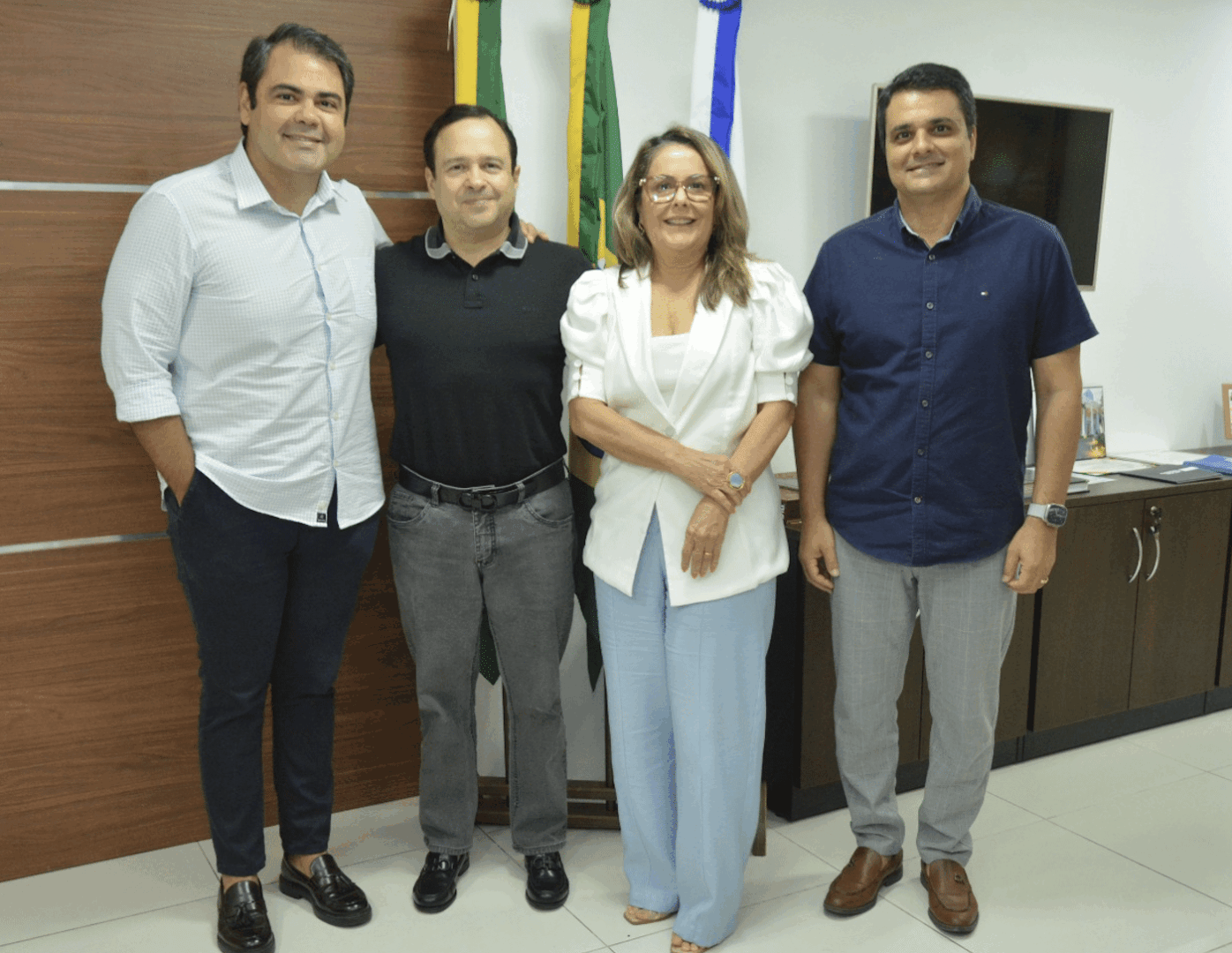 Na imagem Marco Aurélio Cabral, Igor Queiroz, Ana Lúcia Teixeira e Gardel Rolim.