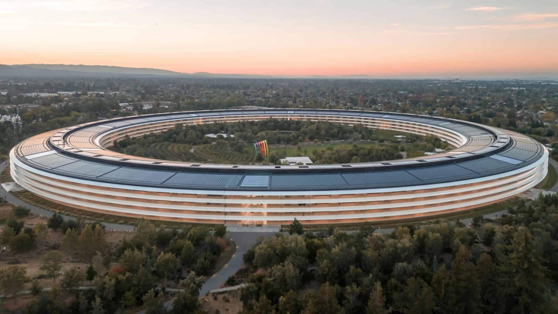 Apple em Cupertino, na região do Vale do Silício