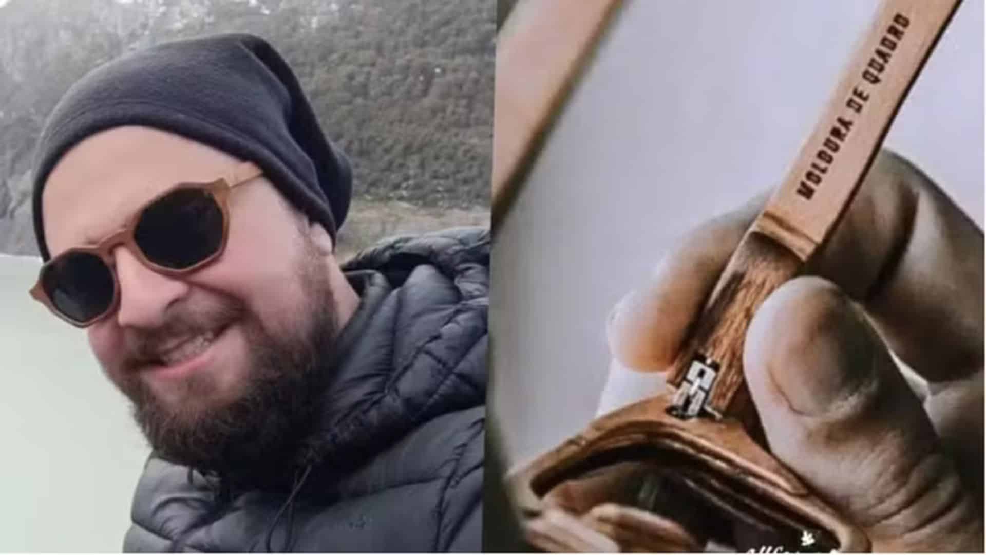empreendedor transforma móveis antigos em óculos de sol e de grau