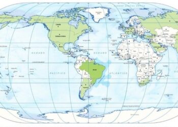 IBGE passa a vender mapa com Brasil no centro do mundo