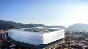 Projeto da Nova Vila Belmiro. (Imagem: Divulgação/Santos Futebol Clube)