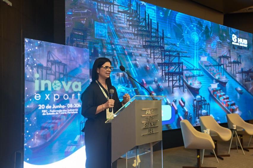 Karina Frota, da FIEC, abre Inova Export. (Foto: José Sobrinho/FIEC)