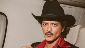 Imagem do cantor americano, Bruno Mars.