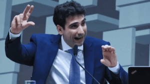 Gabriel Galípolo durante sabatina no Senado Federal