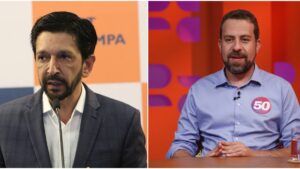 Nunes, à esquerda, vence Boulos em última pesquisa eleitoral do Datafolha
