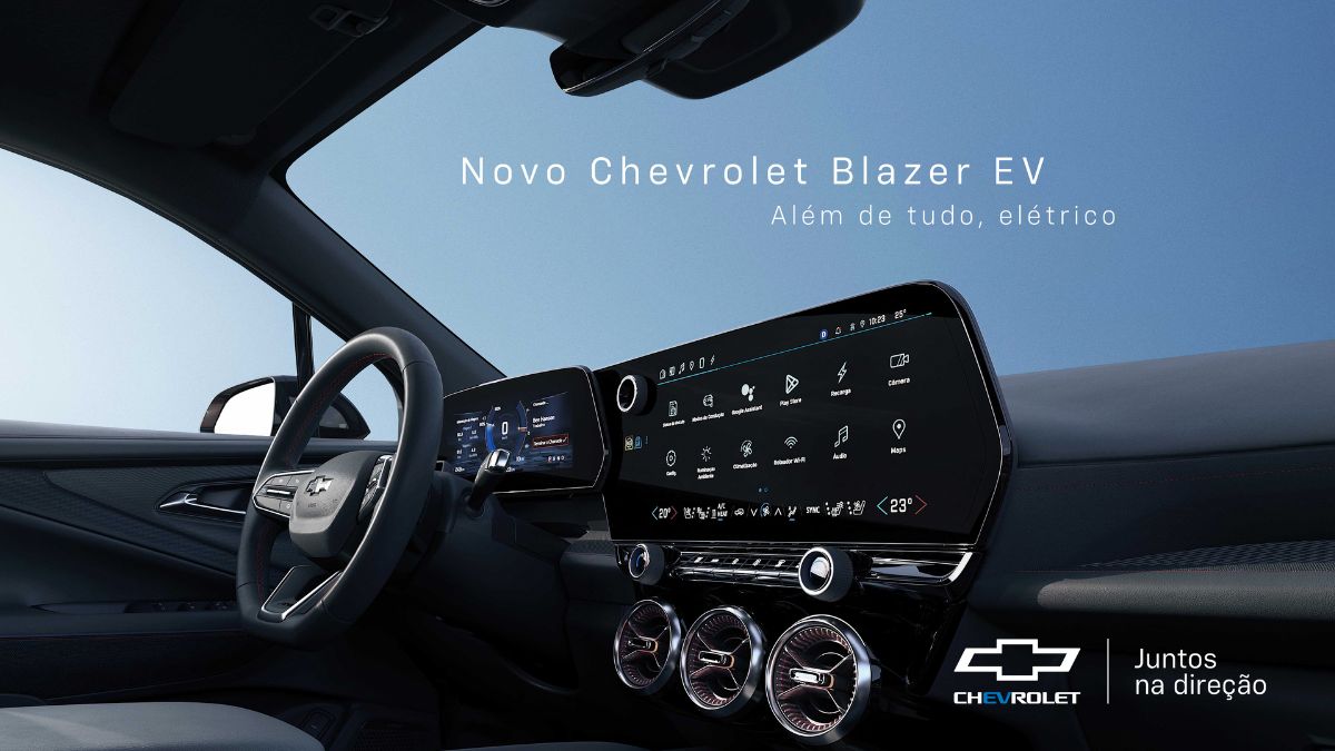 Interior da nova SUV elétrica da Chevrolet, Blazer EV.