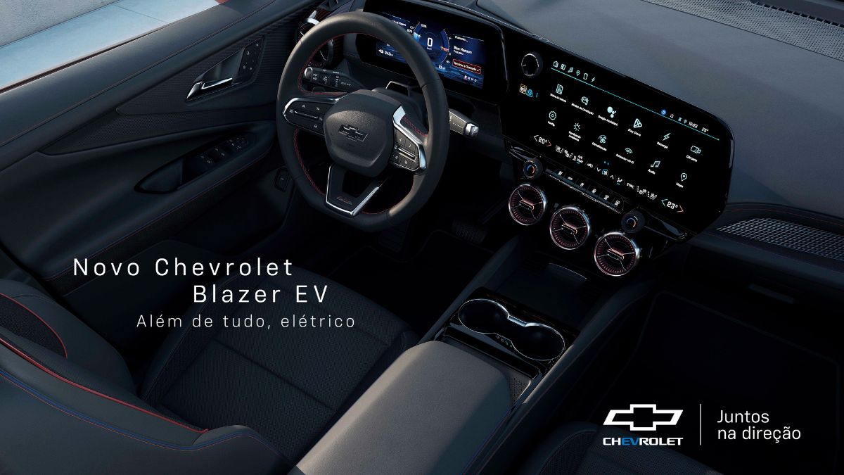 Interior da nova SUV elétrica da Chevrolet, Blazer EV.