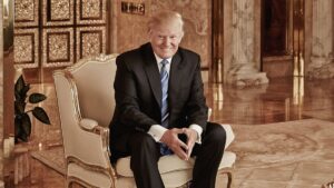 Imagem do presidente eleito dos Estados Unidos, Donald Trump para ilustrar a matéria jornalística sobre sobre a alta nas ações da Truth Social.