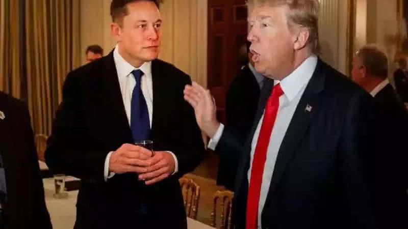 Imagem do encontro de Elon Musk e Donald Trump sobre sua indicação para chefiar o Departamento de Eficiência dos Estados Unidos