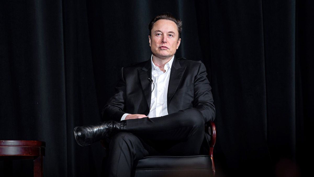 Imagem de Elon Musk para ilustrar uma matéria jornalística. A foto é para falar sobre a fortuna de Elon Musk.