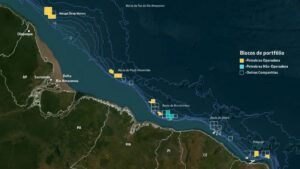 Imagem ilustrativa da Margem Equatorial divulgado pela Petrobras.