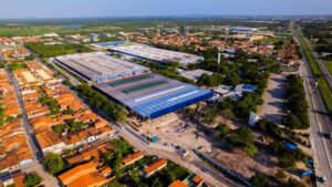 Na imagem, uma vista da aérea da fábrica da Vulcabras, que divulgou o balanço da empresa