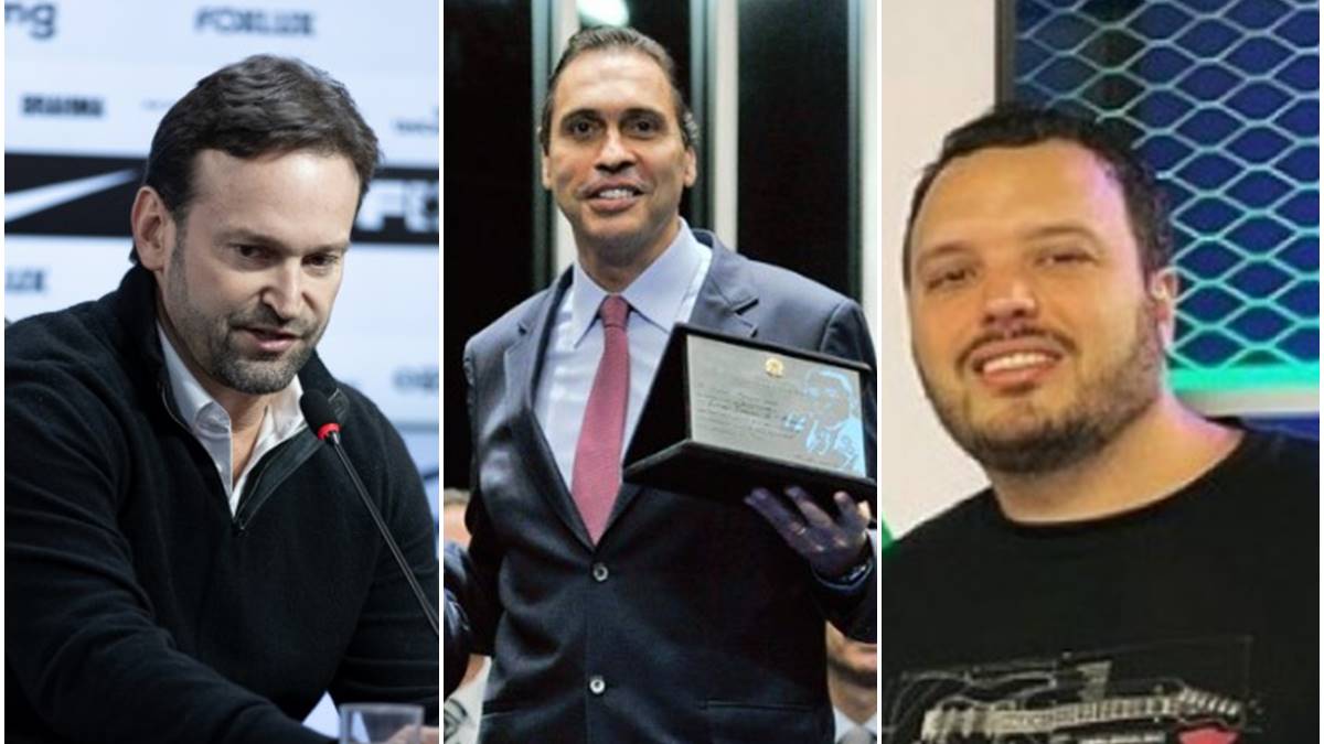 Da esquerda para direita, Pedro Silveira, Rubens Ermírio de Moraes e Maurício Chamati. Bilionários contribuem para vaquinha do Corinthians