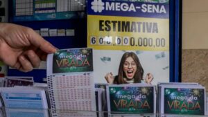 Imagem de um bilhete da Mega da Vira para ilustrar uma matéria jornalística