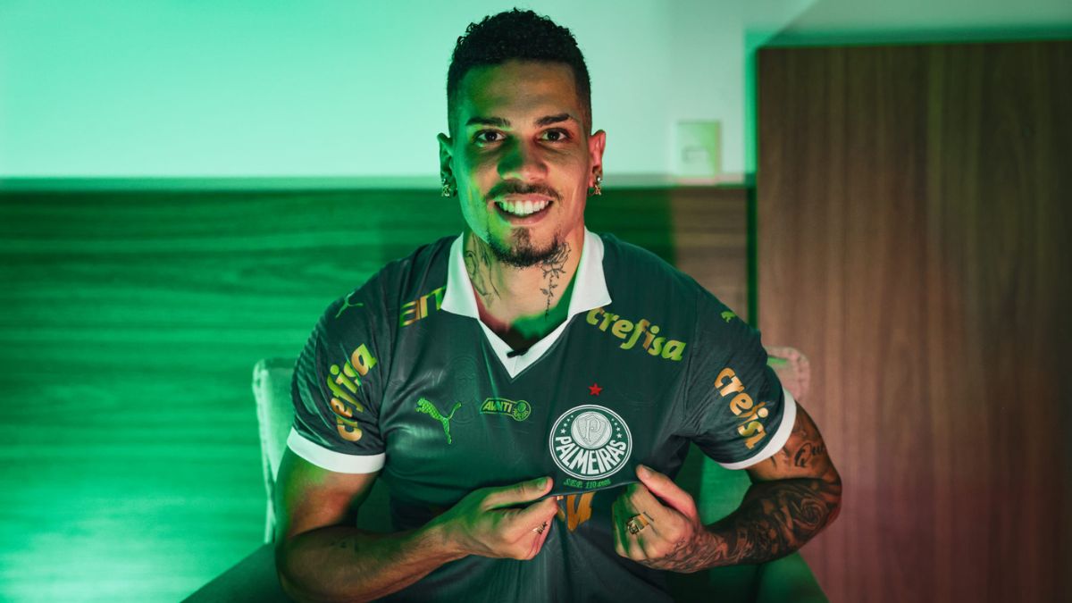 Imagem de Paulinho, o novo contratado do Palmeiras para ilustrar uma matéria jornalística
