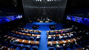 Imagem do plenário do Senado Federal para ilustrar uma matéria jornalística sobre a aprovação dos novos diretores do Banco Central pelo CAE.