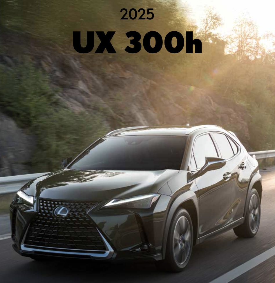 Lexus Fortaleza: modelo Lexus UX 300h 2025 em movimento, destacando design moderno, eficiência híbrida e sofisticação.