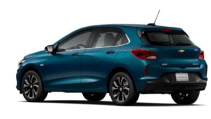 Imagem de um modelo Onix, veículo da linha da Chevrolet. Condições especiais da Sanauto em celebração de 100 anos da Chevrolet