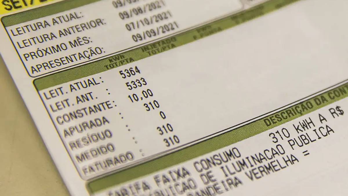 Imagem de uma conta de luz. Desconto na conta de luz via Bônus de Itaipu
