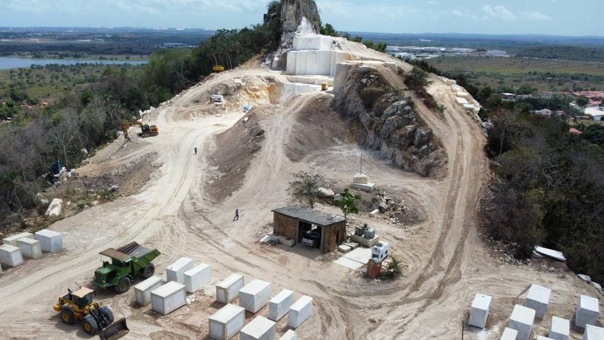Área de setor mineral no Ceará. Exportações do setor mineral cearense crescem em 2024
