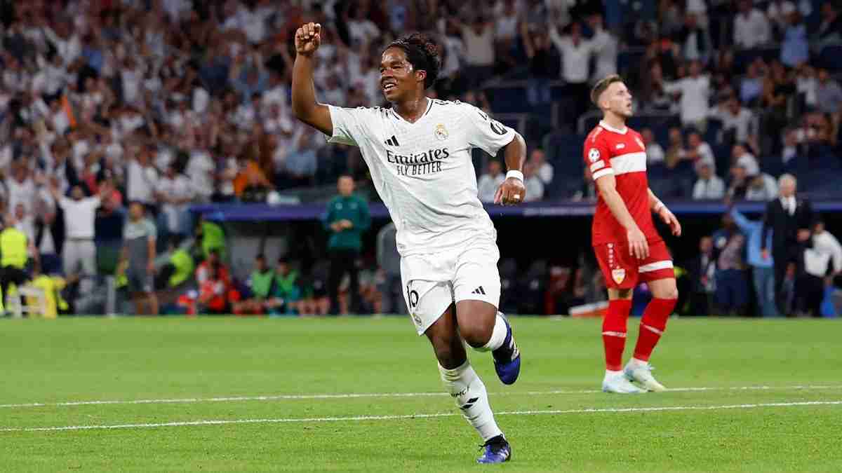 Imagem de Endrick, jogador do Real Madrid para ilustrar uma matéria jornalística sobre os times mais valiosos do mundo em 2024.