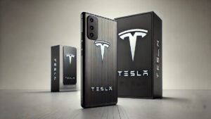 Suposta imagem do Tesla Model PI: o novo smartphone da Tesla que promete conexão via Starlink e recursos inovadores como carregamento solar.