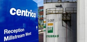 A imagem mostra o acordo Petrobras e Centrica, aparecendo a logo das duas empresas lado a lado.