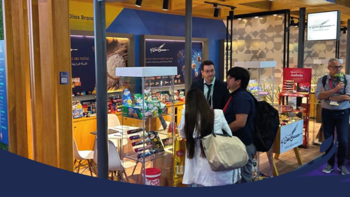 M. Dias Branco destaca marcas na Gulfood 2025, reforçando a exportação e personalização de produtos para mercados do Oriente Médio e Norte da África.