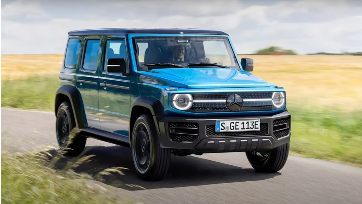 Mercedes-Benz Classe Mini G – SUV elétrico compacto da Mercedes-Benz em movimento, destacando design robusto e tecnologia off-road premium.