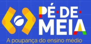 A imagem mostra a logo do Programa Pé-de-Meia.