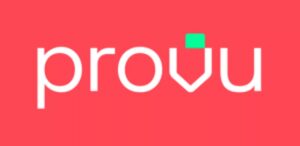 A imagem mostra a logo da fintech Provu, que foi vendida recentemente.