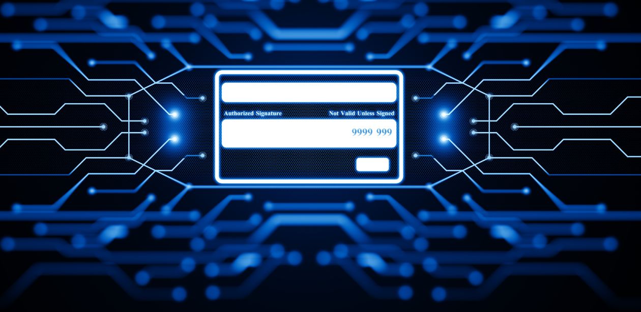 A imagem mostra um cartão digital sobre um fundo azul tecnológico representando a Hiperinflação digital: o colapso silencioso dos tokens