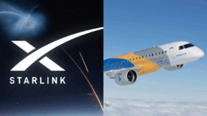 United instala primeira antena starlink em jato embraer e revela detalhes da tecnologia