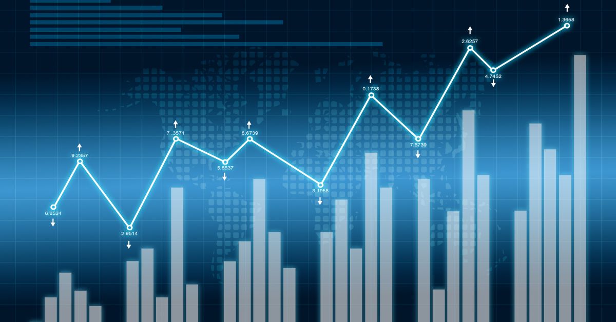 A imagem mostra gráficos subindo para representar o CDB banco médio
