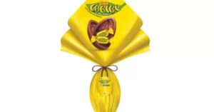 Ovo de Páscoa Caribe da Garoto, aumento da produção e alta demanda por chocolates sazonais.