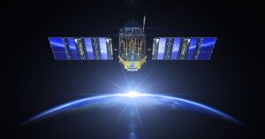 O satélite para a internet grátis da Starlink.