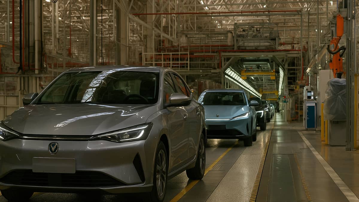 Dois veículos elétricos simbolizam o impacto das fusões na indústria automotiva global