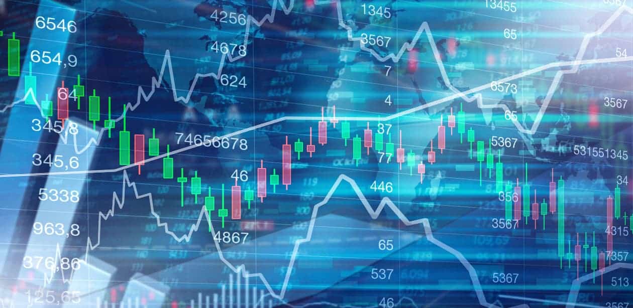 Gráfico do mercado financeiro mostrando as variações das principais moedas e ações em relação ao real, com destaque para o desempenho do Ibovespa e as flutuações no câmbio.