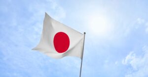 A imagem mostra a bandeira do Japão para representar que Japão promete US$ 15,5 bi em ajuda a pequenas empresas