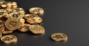 Bitcoin bate recorde e a imagem mostra moedas de Bitcoin