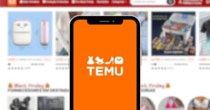 Logotipo da Temu sobre fundo neutro representando mudança de estratégia nos EUA