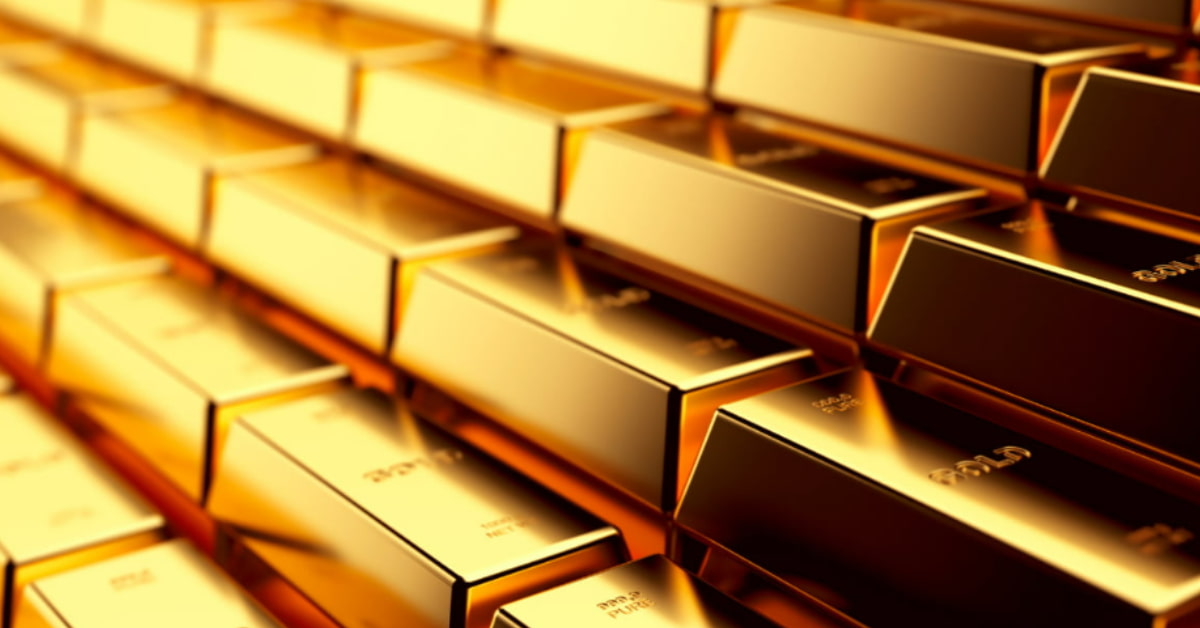 Gráfico mostra como o ouro recua após tensões comerciais diminuírem entre EUA e UE