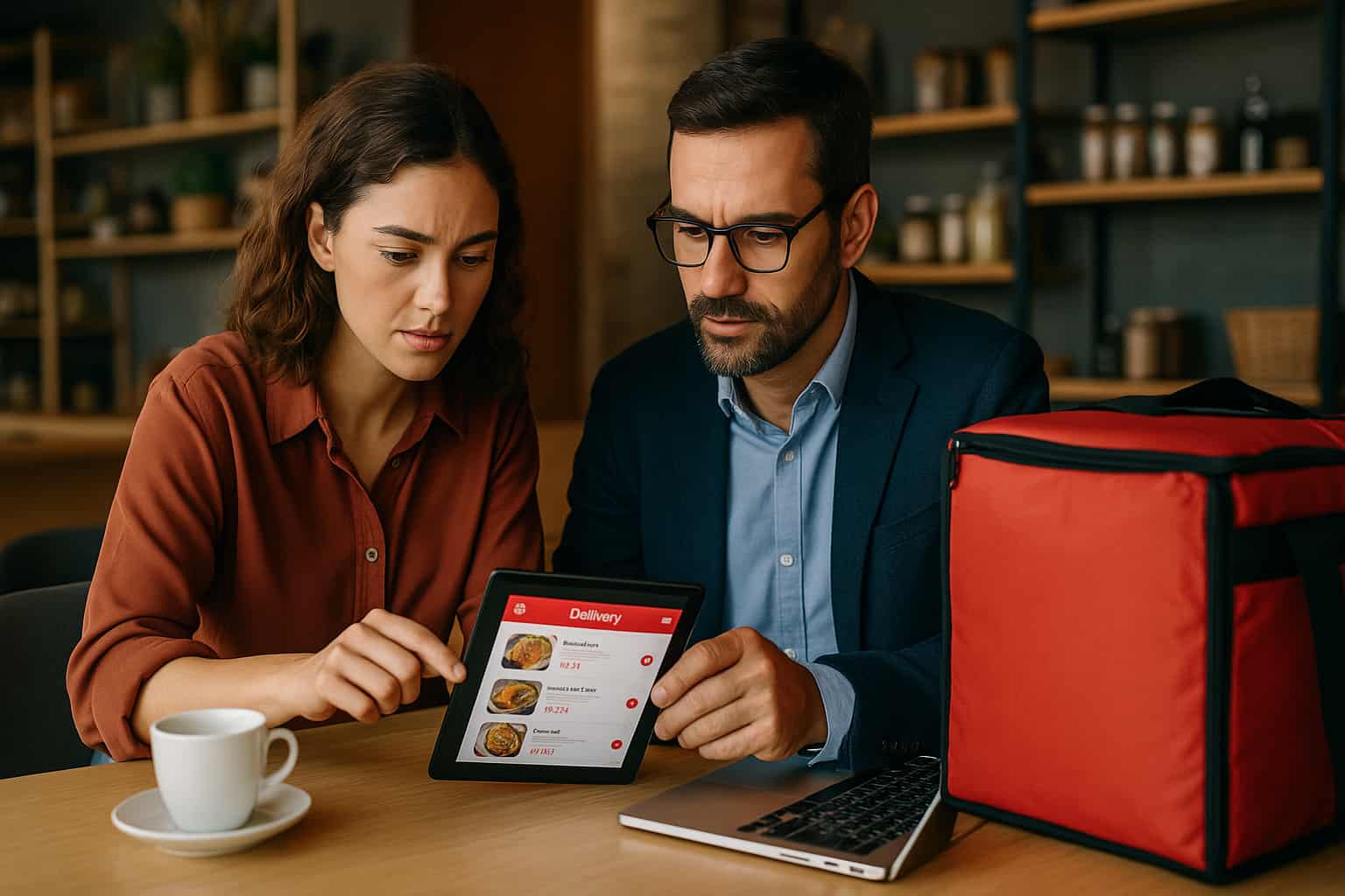 Empresários analisam se vale a pena ter delivery próprio ou usar iFood em ambiente de negócios de alimentação.
