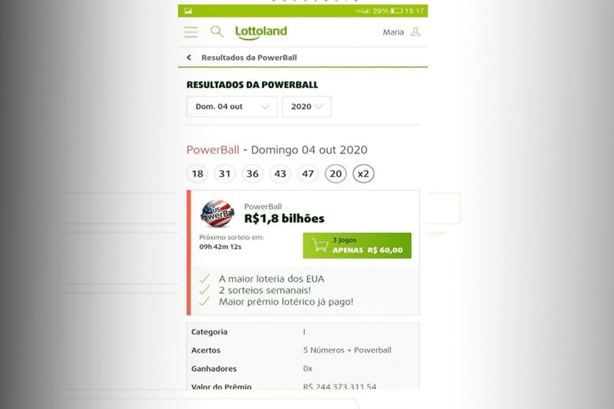 Imagem da lottoland sobre o comprovante do jogo