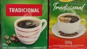 Embalagens de café com rotulagem envolvida em caso de proibida a venda de café fake