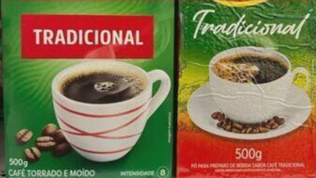 Embalagens de café com rotulagem envolvida em caso de proibida a venda de café fake