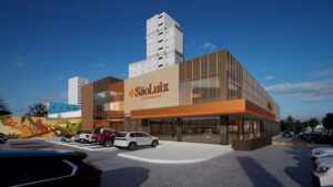 Fachada da nova loja do supermercado São Luiz em Fortaleza
