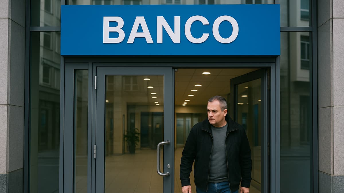 Entrada de agência bancária ilustrando ações de consumidores contra bancos
